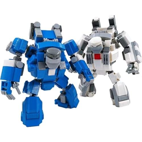 2Types MOC Mecha Model Assembly Mecha Bricks Toy DIY Building Block Stem Toy