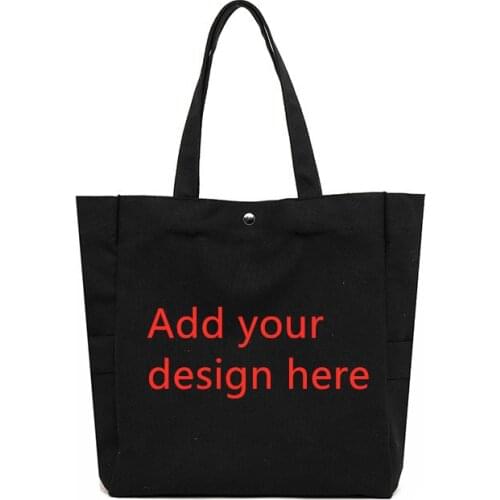 Customize Design One-shoulder Bag Large Capacity Ladies Tote Bag Customize Canvas Bag Women Shopping Bag DIY Bag