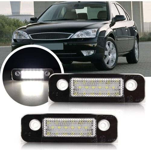 2pcs LED License Number Plate Lights For Ford Mondeo MK2 II 1996-2000 Ford Fusion MK5 Fiesta OEM# 1332916X2