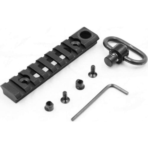 Tactical Keymod Rail Mount Picatinny Weaver Rail Sections 8 Slots Mount Base With QD Sling Swivel Adapter Wrench For Hunting