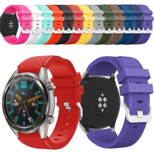 Universal 22mm Replace Watch Bands for Samsung Gear S3 Frontier Classic for Huawei Watch Gt Sport Bracelet Silicone Wrist Strap