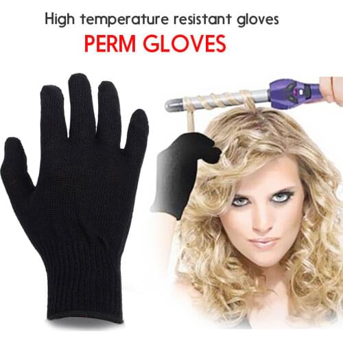 1Pair Hair Straightener Perm Curling Hairdressing Heat Resistant Finger Glove Hair Care Styling Tools Thermal Styling Gloves