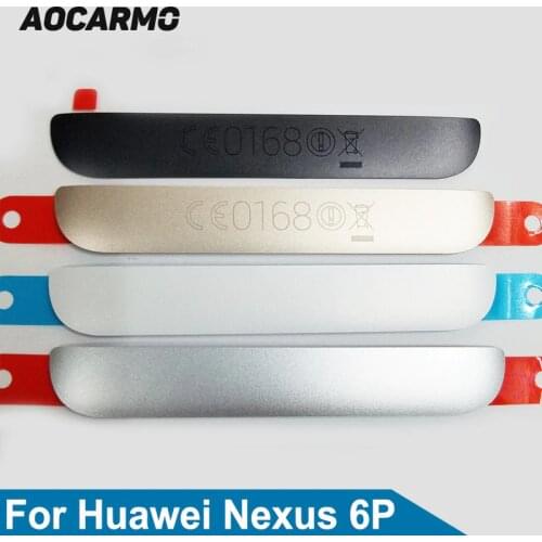 Aocarmo Back Battery Rear Cover Housing Door Bottom Metal Part Decorative Plate With Sticker For Google For Huawei Nexus 6P
