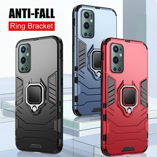 1+ 9r case car magnetic ring phone shell anti-fall protectors cover for one plus oneplus 9r 9pro 9 r pro plus9r capas 6.55"
