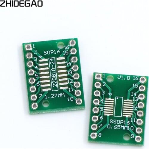 10PCS TSSOP16 SSOP16 SOP-16 SOP16 to DIP16 Transfer Board DIP Pin Board Pitch Adapter