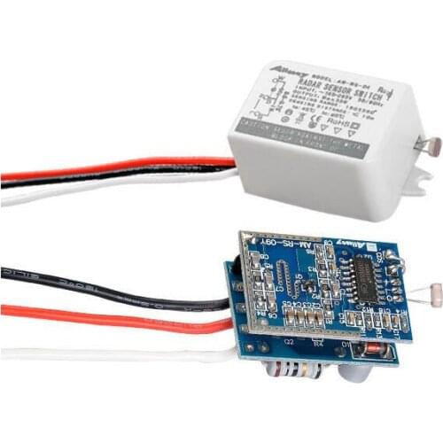 100 pcs DHL/FEDEX Auto On Off Light Radar Sensor Switch AC185-265V FOR 35w MAX Led LIGHT