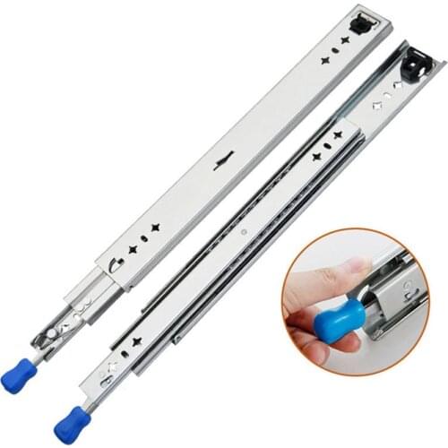 12-40 inch Heavy Duty Slide Rail Drawer Runners With Lock 53mm width Ball Bearing Three Fold Full Extension Pack of 2