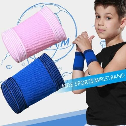 2PCS Sports Wristband for Children Kids Basketball Volleyball Wrist Support Gym Training Wraps Straps Absorb Sweat Wrist Band