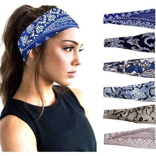 Bohemia Wide Cotton Stretch Girls Women Headbands Headpiece Head Wrap Yoga Turban Headwear 2021 Elastic Hair Turban Sports Boho