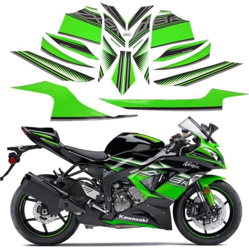 For ZX6R ZX-6R 13-14-15-16 2016 Fairing Sticker Decals Kit High Quality Motorcycle Silkscreen Applique Protector Racing