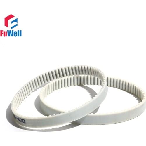 HTD5M White PU Timing Belt 5M-2145/2150/2180/2190 Polyurethane Transmission Belt Closed Loop 15/20/25/30mm Width Pulley Belt