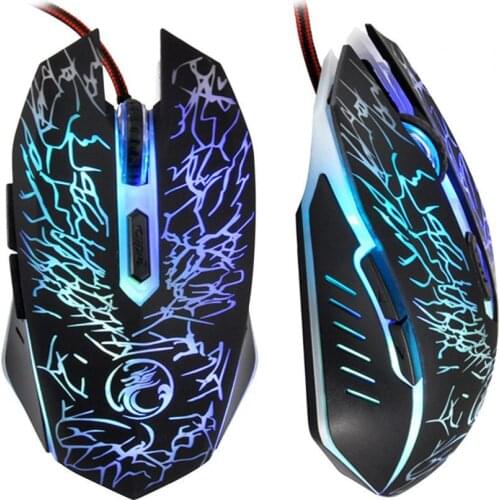 New X5 Ergonomic Gaming Mouse 2400DPI Resolution Colorful Light ABS Black Wired Gamer Mice With Backlight For PC Laptop