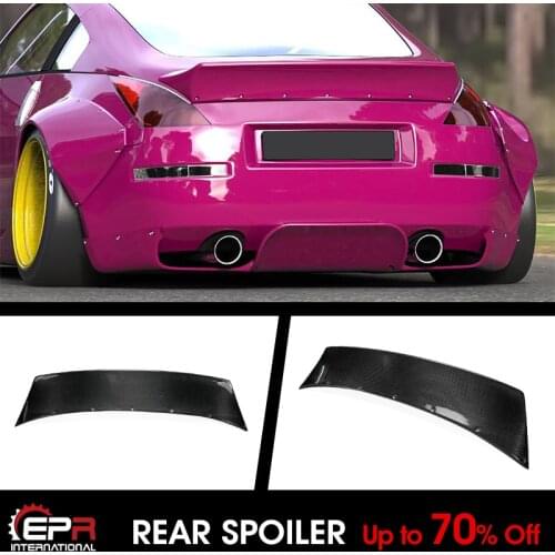 For Nissan Fairlady 350z Z33 RB Style Carbon Glossy Rear Spoiler Wing Exterior Accessories kits
