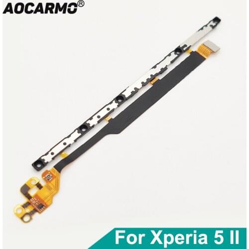 Aocarmo Power On/Off Volume Button Camera Switch Fingerprint Connector Flex Cable For Sony Xperia 5 II/ X5ii
