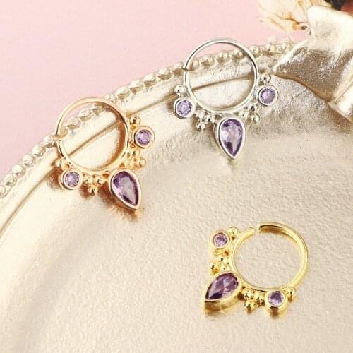 Fashion Woman Nose Ring Piercing Ladies Stainless Steel Crystal Rhinestone Open Fake Piercings Accessories Sexy Women Jewelry