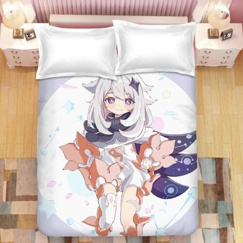 Bedding Set Genshin Impact Game Kids 3d Duvet Cover Set Comforter Bed Linen Twin Queen King Single Size Dropshipping Cartoon