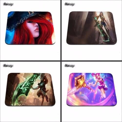 Miss Fortune With Red Hair And A Hat League Of Legends Mouse Pad Computer Gaming Mouse Pad Gamer Play Mats