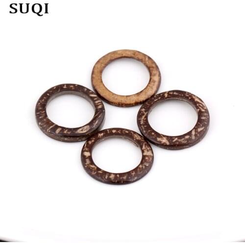 10Pcs/Pack 30mm thickening Natural coconut shell Decoration Round Jewelry Earring necklace clothing accessories coffee circle