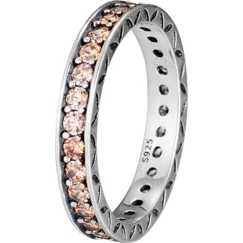 Genuine 925 Sterling Silver Jewelry Sparkling Rings with CZ Rings for Women Men DIY Jewelry Making Clearance On Sale RIP036C