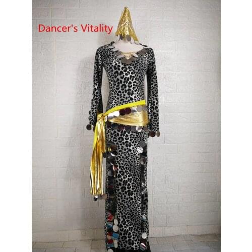 New Professional Baladi Costume Sequins Dress Competiton Show Outfit Stage Wear White 4 Piece Set Women Oriental Dance Robe