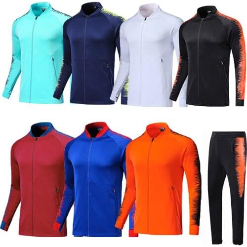Autumn/Winter Football Uniform Jacket Mens Long-sleeved Shirt Training Suit Men 2020 Football tracksuit uniform sports Pants