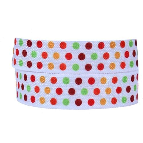 FLRA FOE Autumn colored polka dots foe elastic ribbons