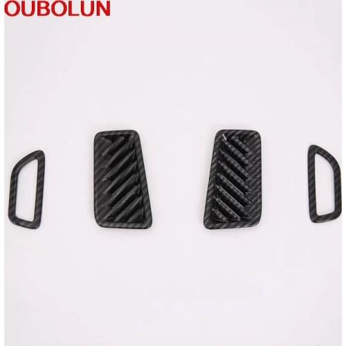 OUBOLUN For Toyota RAV4 RAV 4 2019 2020 Front Upper Air Condition AC Air Vent Outlet Sticker Cover Trim Interior Accessories ABS