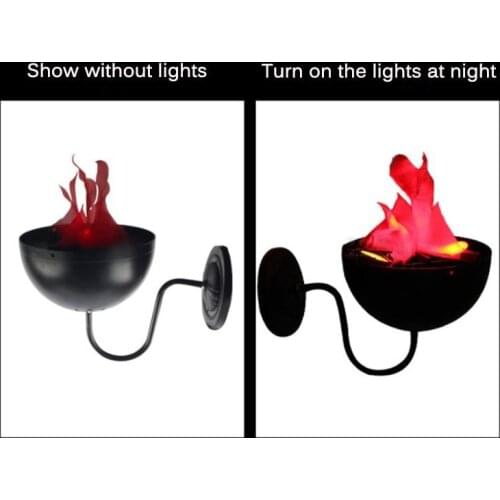 Halloween Electronic Simulation Fake Flame Fire Hanging Lamp Brazier Light Basin Home Club Bar Haunted House Party Decoration