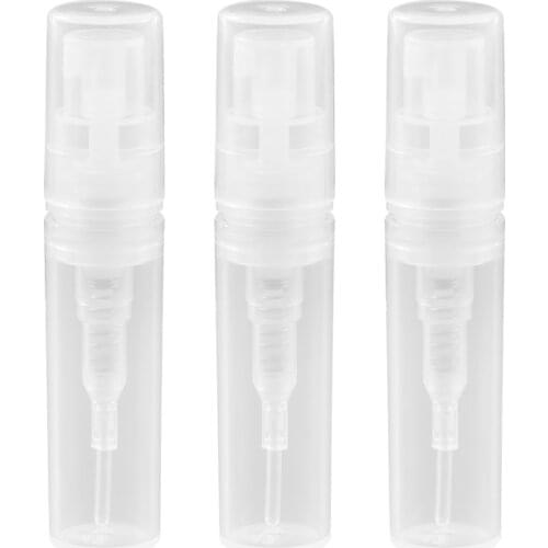 200Pcs/Lot 2ML Transparent Plastic Spray Bottle Small Cosmetic Packing Atomizer Perfume Bottles Atomizing Spray Liquid Container