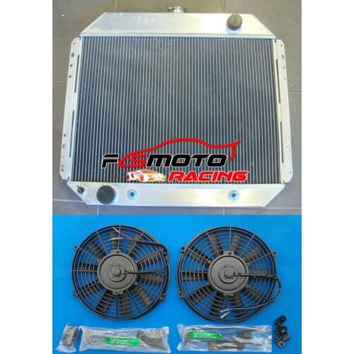 3 Row 62mm aluminum alloy radiator & fan for Ford F100 F250 F350 V8 1967-1981 68 69 70 71 72 73 74 75 76