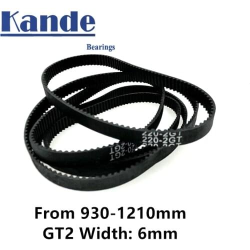 3D Printer Parts GT2 6mm Closed Loop Rubber Timing Belt 930 950 960 976 1000 1040 1100 1110 1136 1140 1164 1180 1210mm 2GT 1pcs