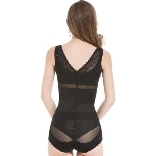 Back Take off Lace Ruffle Sexy Mesh See Through Transparent Shape Corset Women Body Shaper Waist Trainer Tight Skinny Bodysuits
