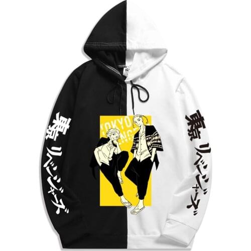 New Summer Japan Anime Tokyo Revengers Mens Sportswear Hoodie Printing Double Color Hoodies Sweatshirt Harajuku Thin Clothing