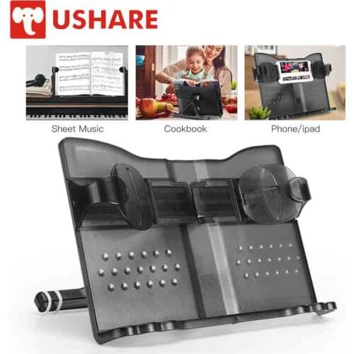 USHARE Book Stand Holder Adjustable Portable Music Reading And Multifunctional Plastic Book Holder For Reading Office Supplies