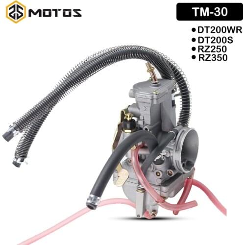 ZS MOTOS For Mikuni TM30 Carburetor 30mm Flat Slide Smoothbore Carb For YANAHA DT200WR DT200S RZ250 RZ350 Carburetor TM30 30mm