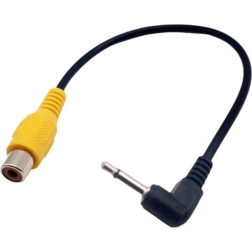 10pcs 3.5mm 1/8" Mono Male Plug Right Angle To RCA Phone Female A/V Adapter Cable 20cm