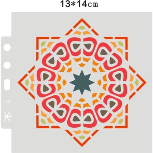 14.1*13 Magic circle stencils Cover template spray plastic mold shield DIY cake hollow Embellishment printing lace ruler