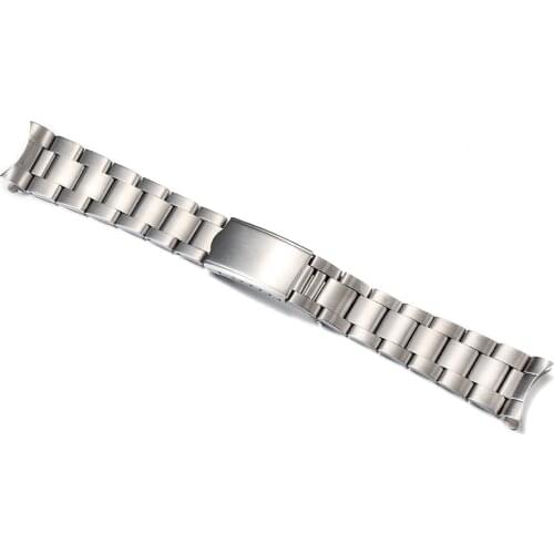 18mm 19mm 20mm Solid Stainless Steel Oyster Watch Band Bracelet Fit For Rolex Seiko5 Watch