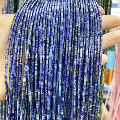 Natural Stone Loose Beads Cylindrical Scattered Crystal Agates Spacer Stone Beading Charms for Jewelry Making Necklace Bracelet