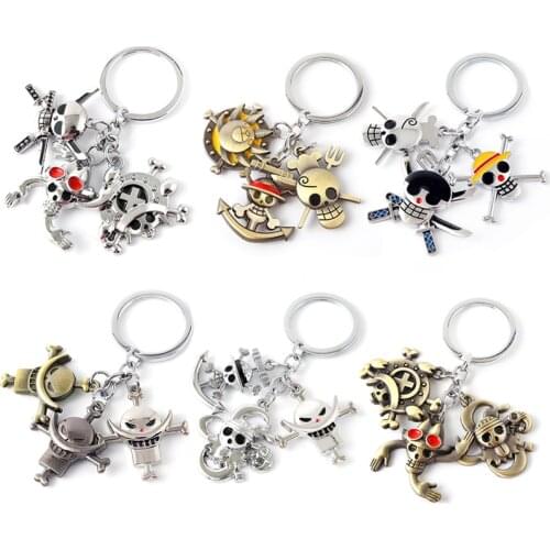 One Piece Keychain Ace Law Luffy Zoro Sanji Pendant Key Chains Car Bag Key Ring Key Holder Accessories Chaveiro Charm llaveros
