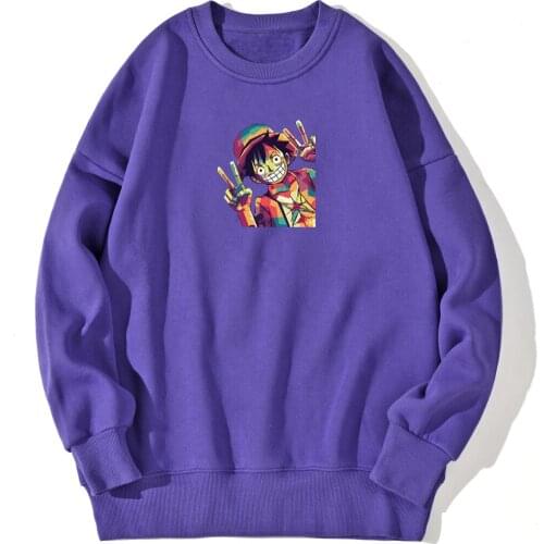 One Piece Printing Kpop Sweatshirt Mens Hip Hop Fashion Hoodie Vintage Standard Casual Clothing Retro 2020 New Moletom Masculino