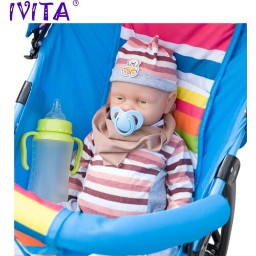 [shipping from US & CN] IVITA WG1502 full body Silicone Reborn Baby Girl Doll Realisting Alive Artificial Toys for Children