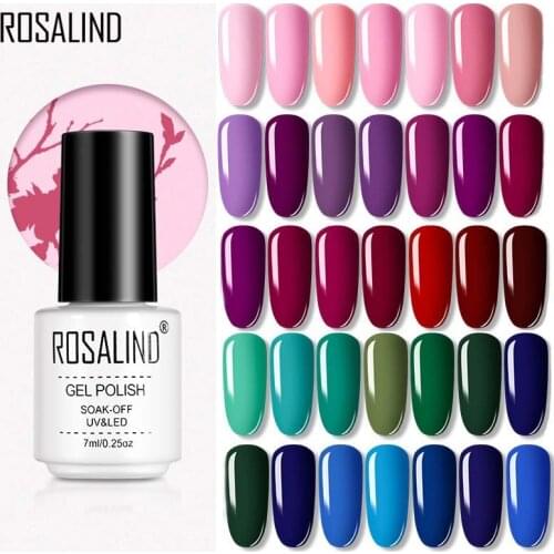 ROSALIND Gel Varnish Hybrid Nail Polish Color Series Soak Off UV Gel Polish Semi Permanent 7ml Gel Lacquer All For Manicure