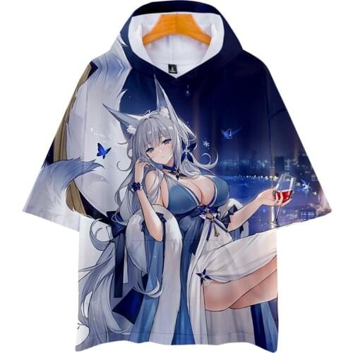 2021 Hot Game Azur Lane 3D Hoodie T-shirts Men Women T Shirt Short Sleeve Pullovers Harajuku Style Summer Oversized Unisex Tees