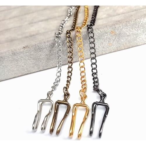 Pocket Watch Chain For Antique Quartz Women Men Vintage Pocket Watch 4 colors New Bronze Alloy Chain