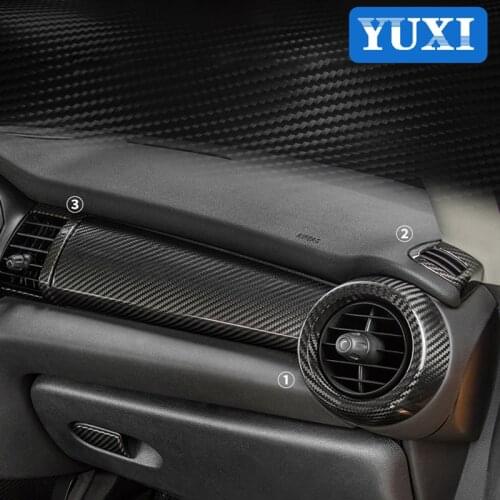 Carbon fiber air conditioner outlet Decorative frame For BMW MINI ONE COOPER S F55 F56 F57Center console air outlet Modification