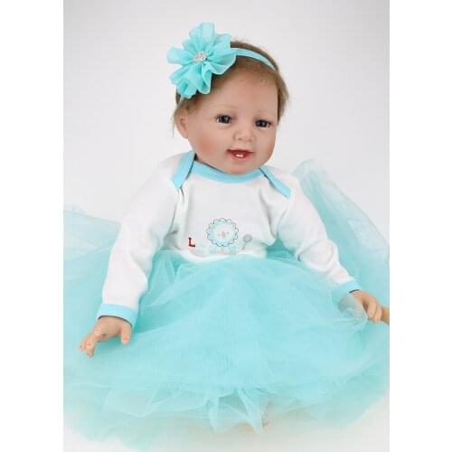 55cm Baby Sleeping Dolls Silicone Reborn Baby Doll Shower Toys Early Education Dolls Girl Princess Toys Movie Photography Props