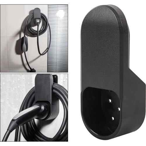 Wall Mounted Charger Holder Bracket for Tesla Model 3 S X Y EU Plug, Black, Professional Accessories