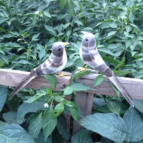 A pair of new simulation gray bird models foam&furs cute small bird gift about 22cm 1350
