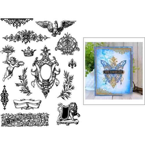 2021 New Leaves Angel Clear Stamps Animals Corner and Border Background Scrapbooking For Craft Card Making no Metal Cutting Dies